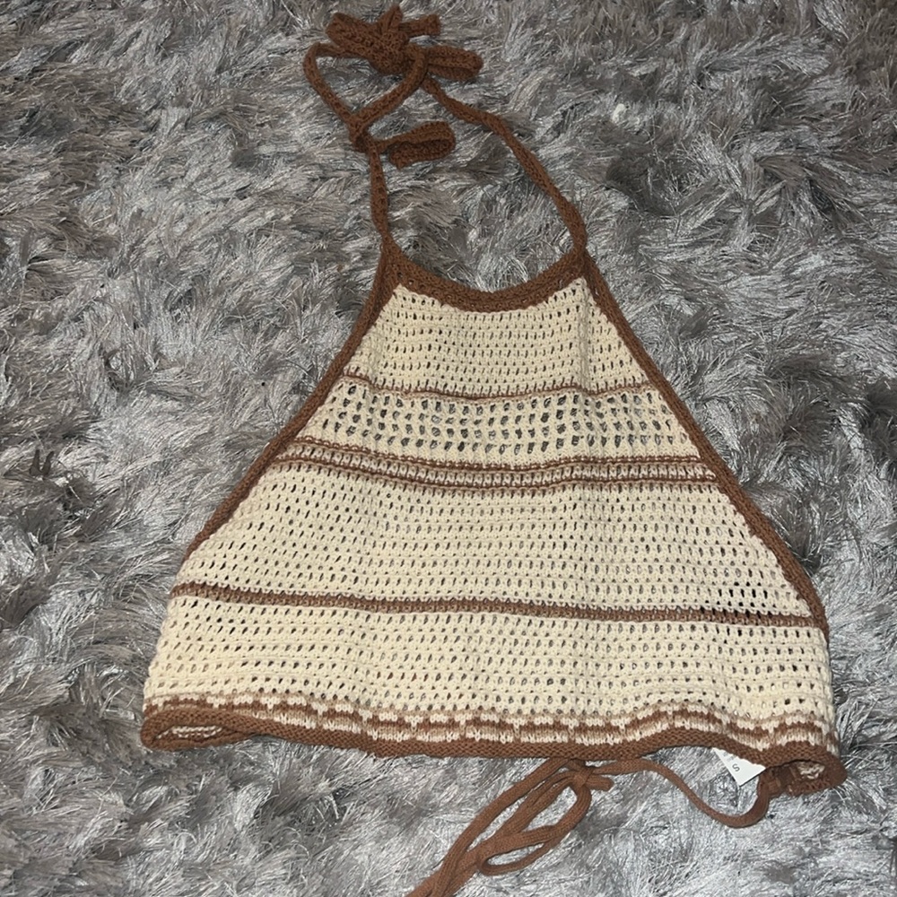 Knit halter top